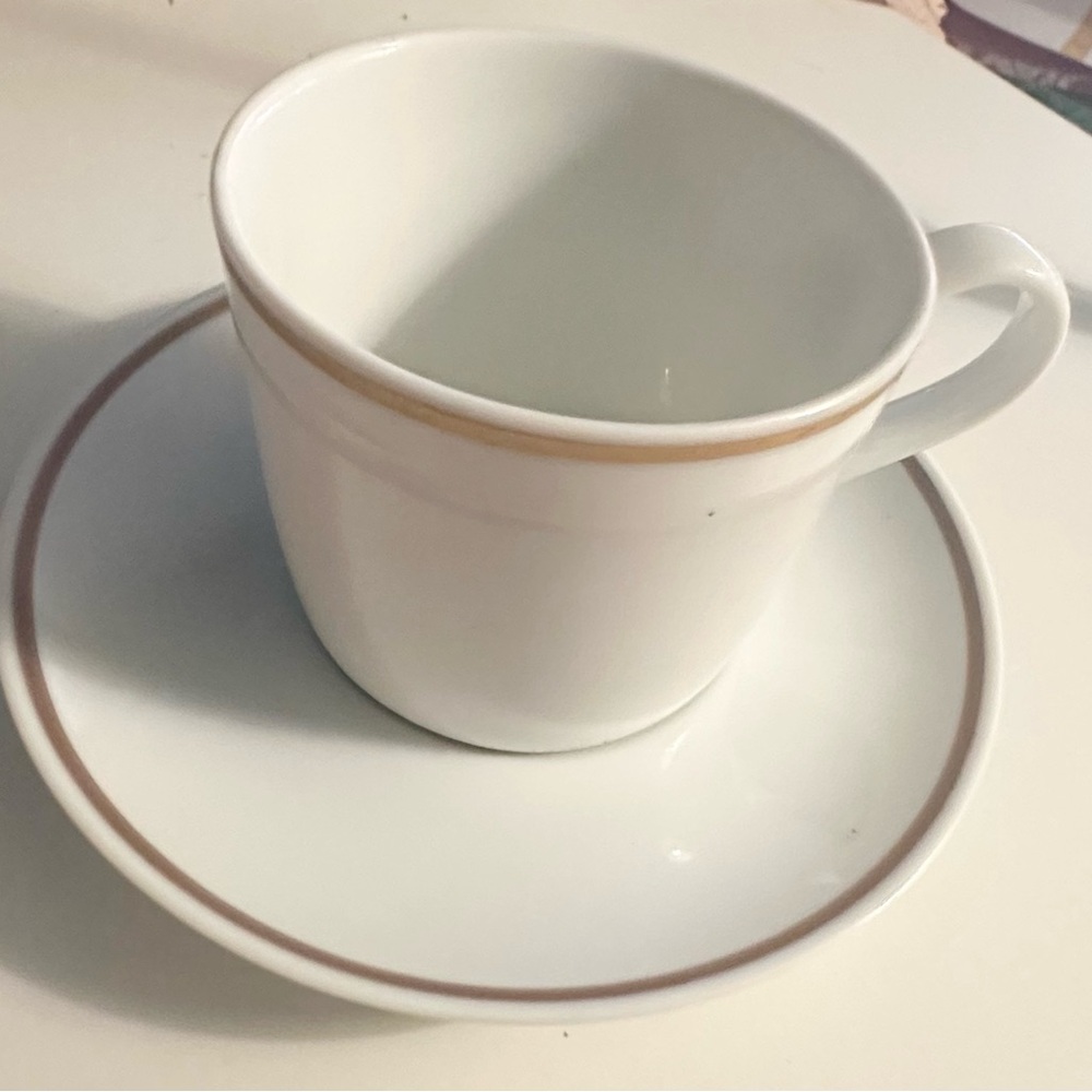 Pan Am Airlines gold rim Noritake porcelain Coffee/Tea Cup & Saucer Set NOS - Picture 4 of 14